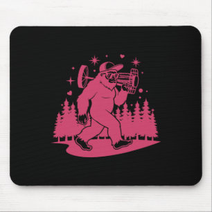Disc Golf Sasquatch Funny Disc Golfer Forest Mouse Mat