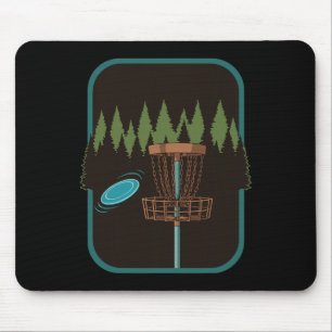 Disc Golf Scene Forest Sket Flying Disc Fun Mouse Mat