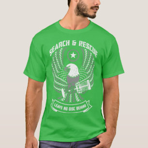 Disc Golf Search amp Rescue Funny American Flag Ea T-Shirt