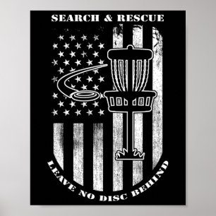 Disc Golf Search And Rescue Leave No Disc Behind W Poster