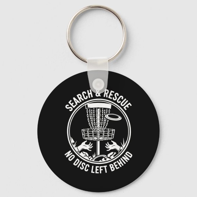 Disc Golf Search And Rescue No Disc Left Behind  Key Ring (Front)