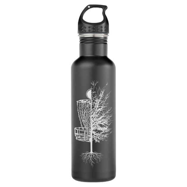 Disc Golf Shirt Basket Tree Frisbee Golf 710 Ml Water Bottle (Front)