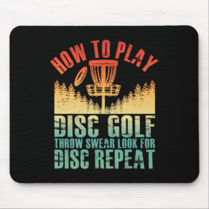 Disc Golf Shirt For Men Dad Disc Golf Player Disc  Mouse Mat