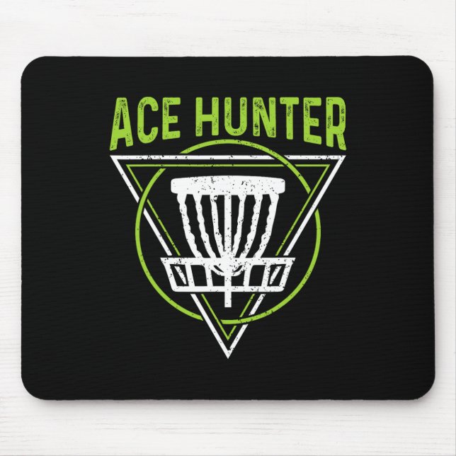 Disc Golf Shirt Funny Ace Hunter Disc Golf  Mouse Mat (Front)