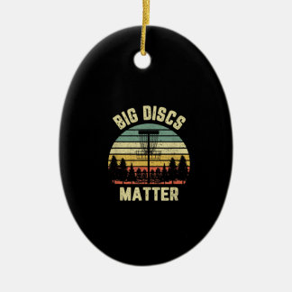 Disc Golf Shirt Funny Big Discs Matter Retro Disc Ceramic Tree Decoration