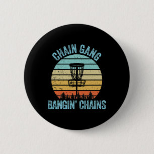 Disc Golf Shirt Funny Chain Retro Disc Golf Gift 6 Cm Round Badge