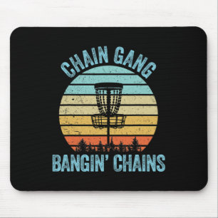 Disc Golf Shirt Funny Chain Retro Disc Golf Gift Mouse Mat
