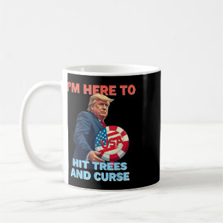 Disc Golf Shirt Funny Hit Trees And Curse Retro Di Coffee Mug