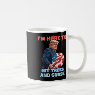 Disc Golf Shirt Funny Hit Trees And Curse Retro Di Coffee Mug