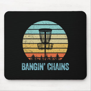 Disc Golf Shirt Funny Nging Chains Retro Disc Golf Mouse Mat