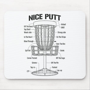 Disc Golf Sket Nice Putt Funny Putting Jargon Diag Mouse Mat