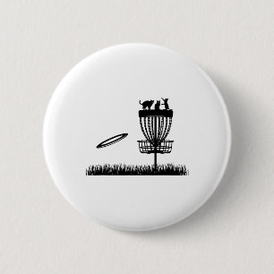 Disc Golf Sket With Cats - Disc Golfer Funny Disc 6 Cm Round Badge