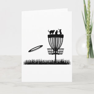 Disc Golf Sket With Cats - Disc Golfer Funny Disc  Card