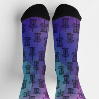 Disc Golf Socks - Basket Pattern Black