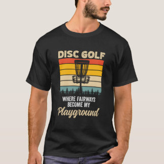 Disc Golf Sport Frisbee Player Flying Disc Basket  T-Shirt