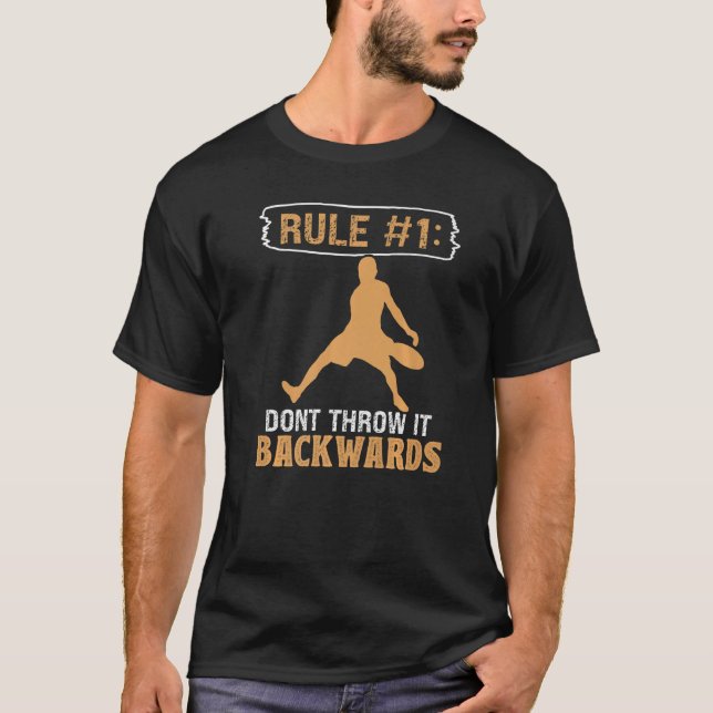 Disc Golf Sport Throw Backwards Frisbee Golf T-Shirt (Front)