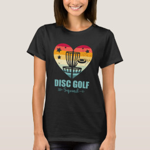 Disc Golf Squad Vintage Heart Funny Disc Golf Play T-Shirt