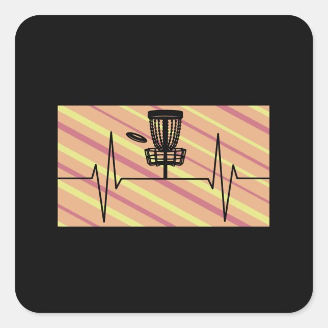 Disc Golf Square Sticker (Front)