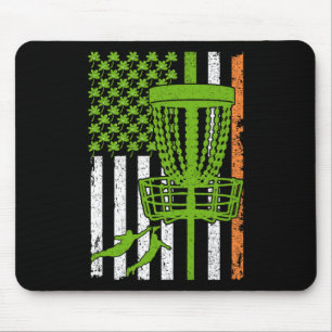 Disc Golf St Patricks Day American Flag Green Sham Mouse Mat