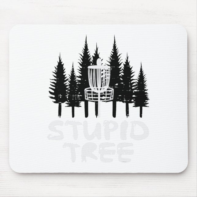 Disc Golf Stupid Tree Funny Frisbee Golfer Frolf M Mouse Mat (Front)