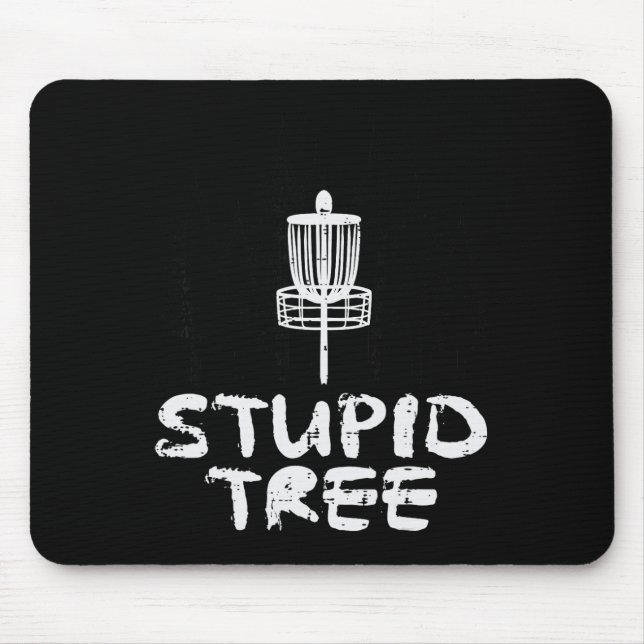 Disc Golf Stupid Tree Funny Frisbee Golfer Frolf M Mouse Mat (Front)