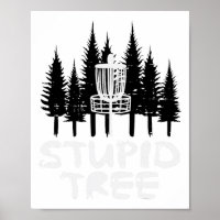 Disc Golf Stupid Tree Funny Frisbee Golfer Frolf M