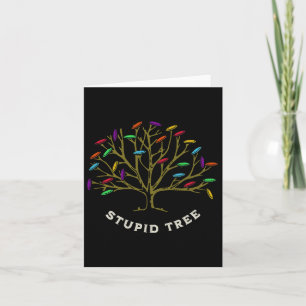Disc Golf - Stupid Tree Funny Sarastic Card