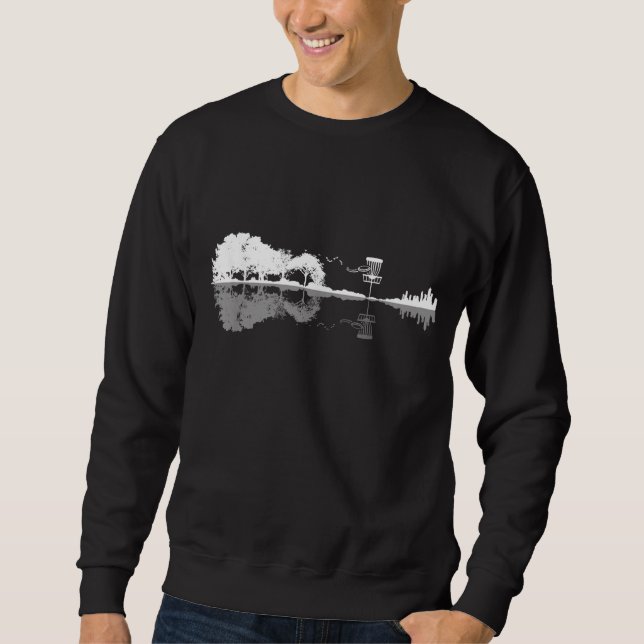 Disc Golf Sunset Guitar Guitarist Player Golfing G Sweatshirt (Front)