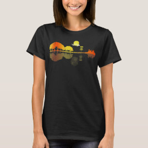 Disc Golf Sunset Guitar Guitarist Player Golfing G T-Shirt