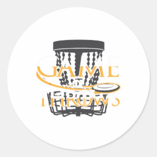 Disc Golf T Shirt For Men Women Funny Frisbee Golf Classic Round Sticker