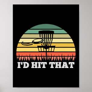 Disc Golf Tee For Men Women Funny Frisbee Golf Poster