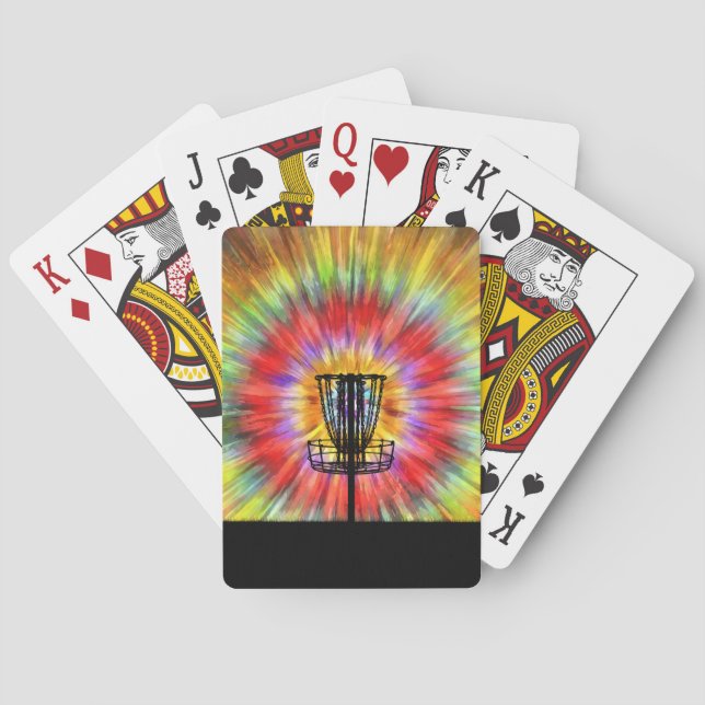 Disc Golf Tie Dye Playing Cards (Back)