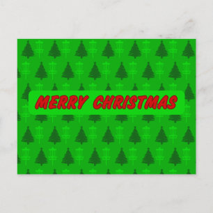 Disc golf tree and basket Christmas card
