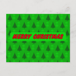 Disc golf tree and basket Christmas card
