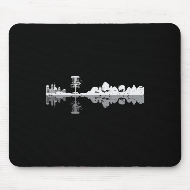 Disc Golf Trees Landscape Frisbee Golfer Frolf Men Mouse Mat (Front)