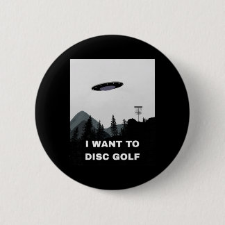 Disc Golf Ufo  6 Cm Round Badge