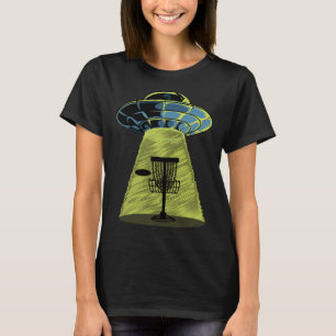 Disc golf UFO & alien theme vintage discgolf T-Shirt