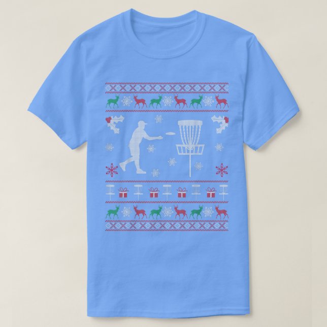 Disc Golf Ugly Christmas Sweater Gift for Disc Gol (Design Front)