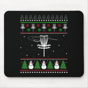 Disc Golf Ugly Christmas Sweater Pajama For Men Wo Mouse Mat