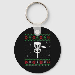 Disc Golf Ugly Christmas Sweater Pajama Gifts For  Key Ring