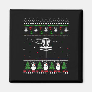 Disc Golf Ugly Christmas Sweater Pajama Gifts For Magnet