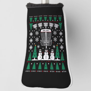 Disc Golf Ugly Christmas Sweater Pajama Gifts Golf Head Cover