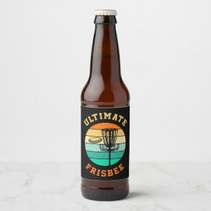 Disc Golf Ultimate Frisbee Beer Bottle Label