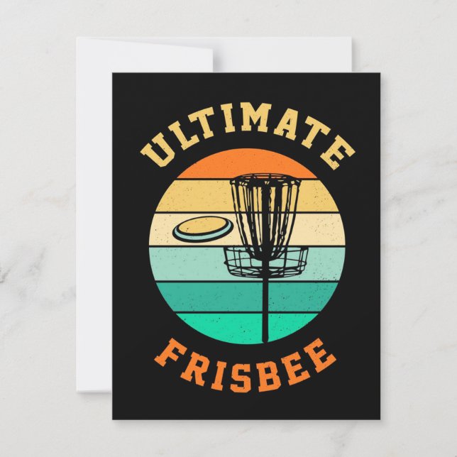 Disc Golf Ultimate Frisbee Card (Front)