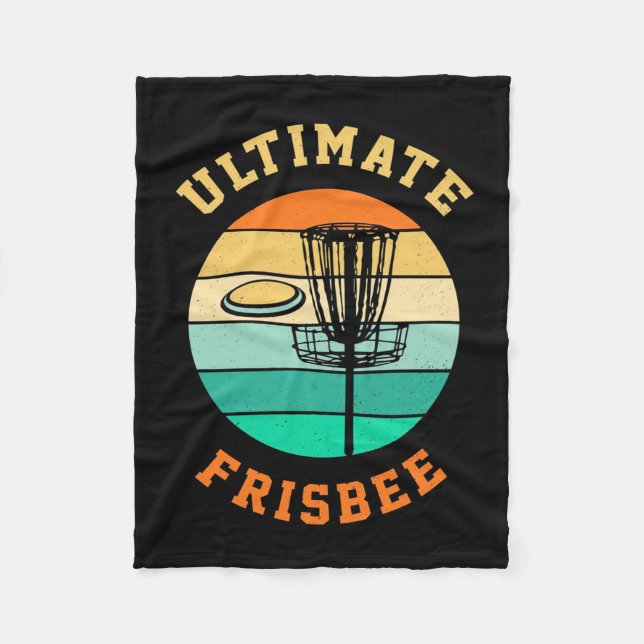 Disc Golf Ultimate Frisbee Fleece Blanket (Front)