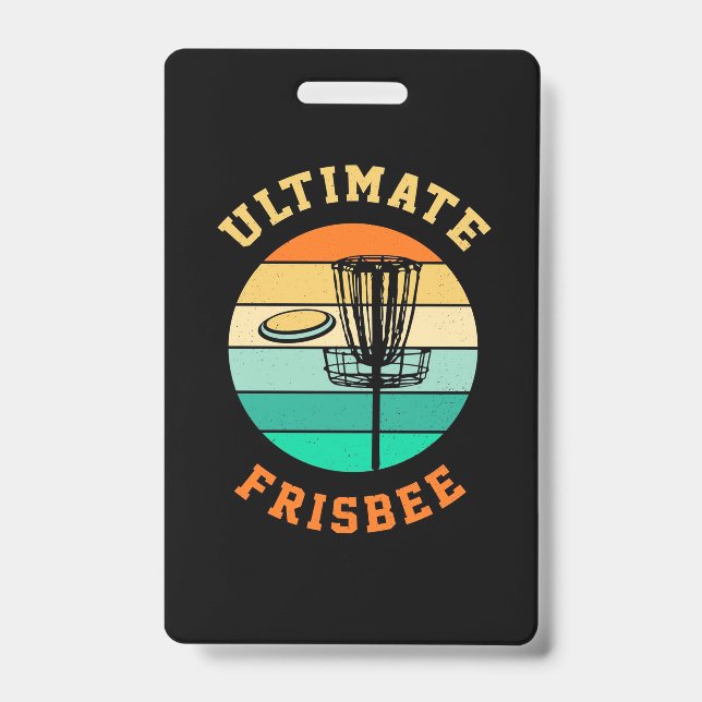 Disc Golf Ultimate Frisbee ID Badge (Front)