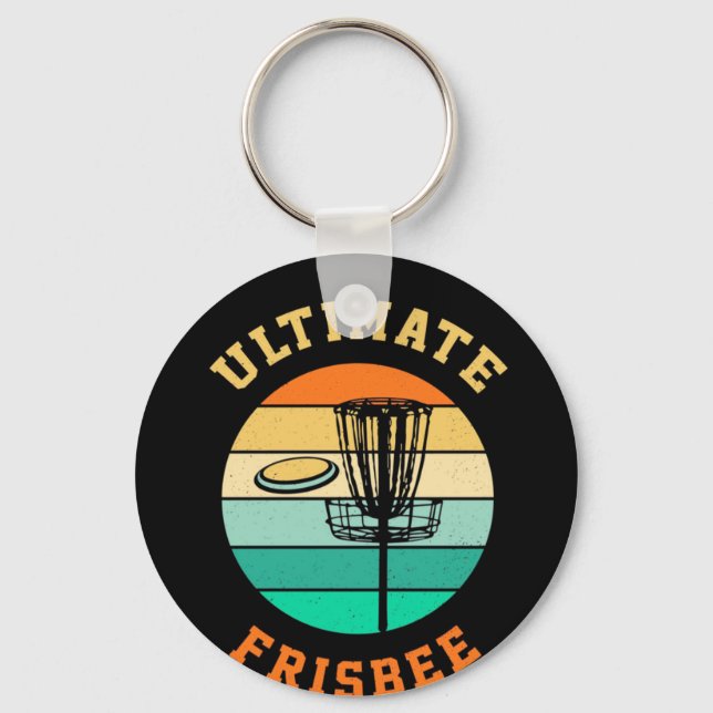 Disc Golf Ultimate Frisbee Key Ring (Front)
