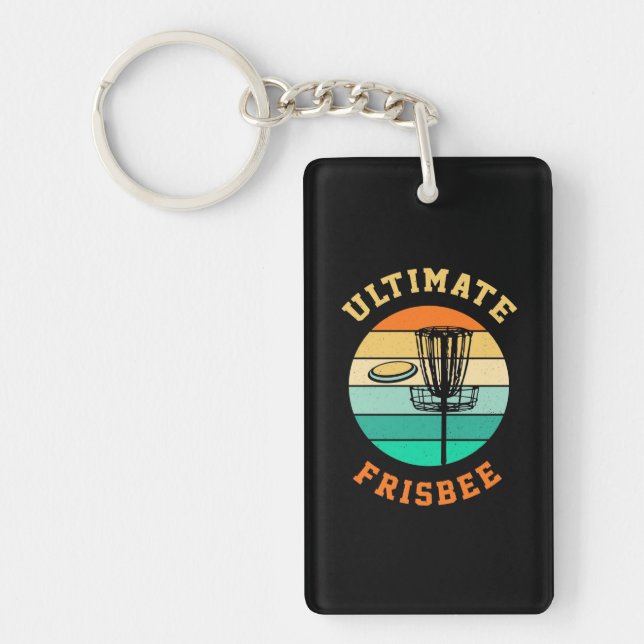 Disc Golf Ultimate Frisbee Key Ring (Front)