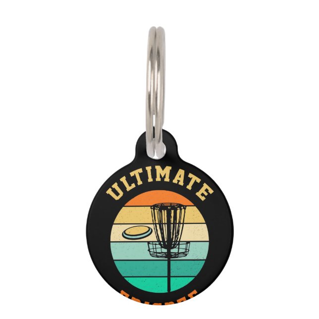 Disc Golf Ultimate Frisbee Pet Tag (Front)