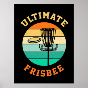 Disc Golf Ultimate Frisbee Poster